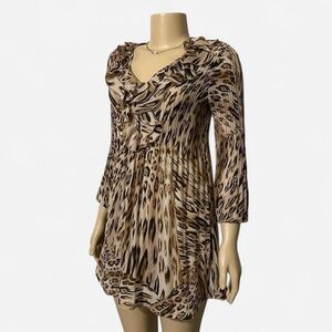 Sunny Leigh Brown and Black Animal Print Dress